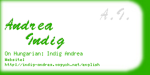 andrea indig business card